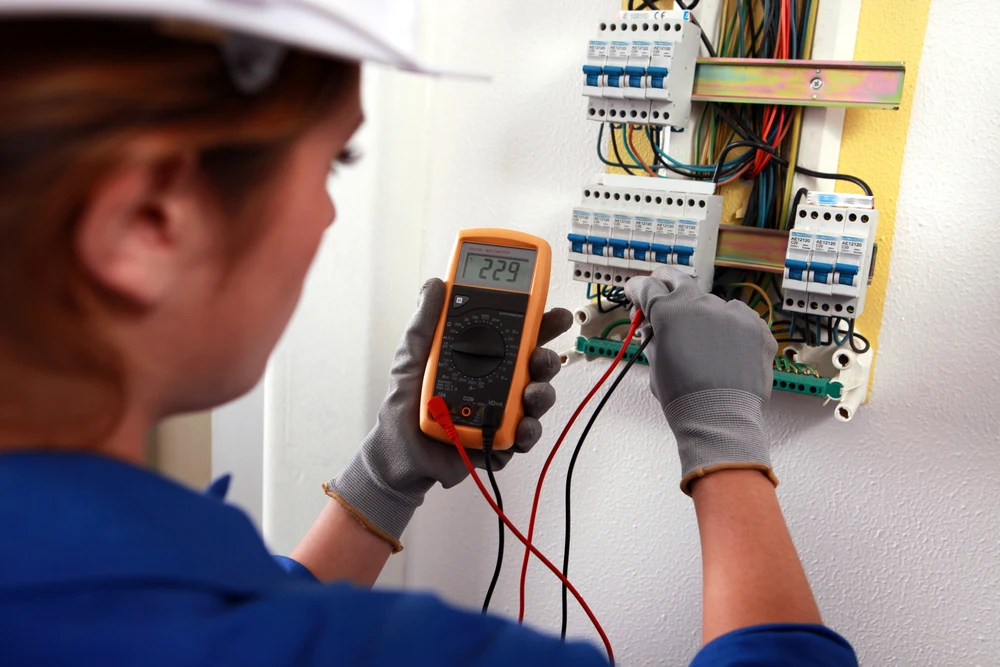 Electrican Checking Fuse Box